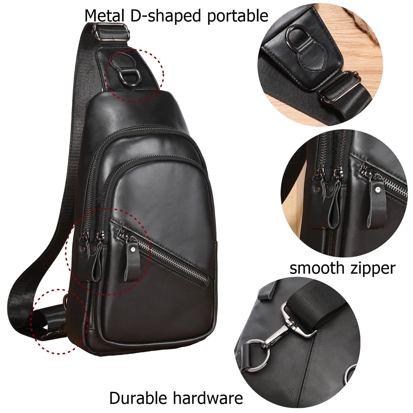bullcaptain leather sling bag