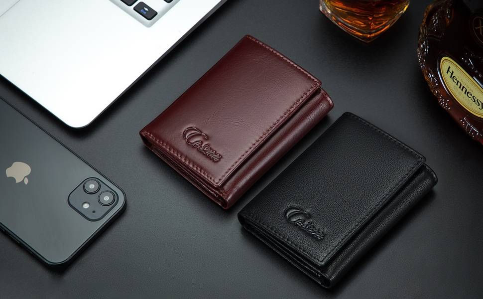 Leather Trifold RFID Wallet for Men