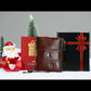 BULLCAPTAIN Herren-Geldbörse aus echtem Leder mit Anti-Diebstahl-Doppelreißverschluss, RFID-Geldbörse, Geschenk
