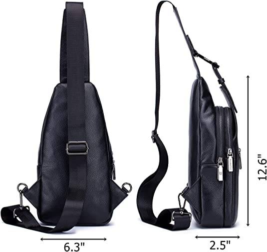 leather sling bag for men