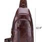 BullCaptain leather sling backpack